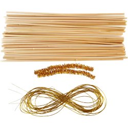 Mini DIY Kit, engel i halm, H: 8 cm, 1 pk.