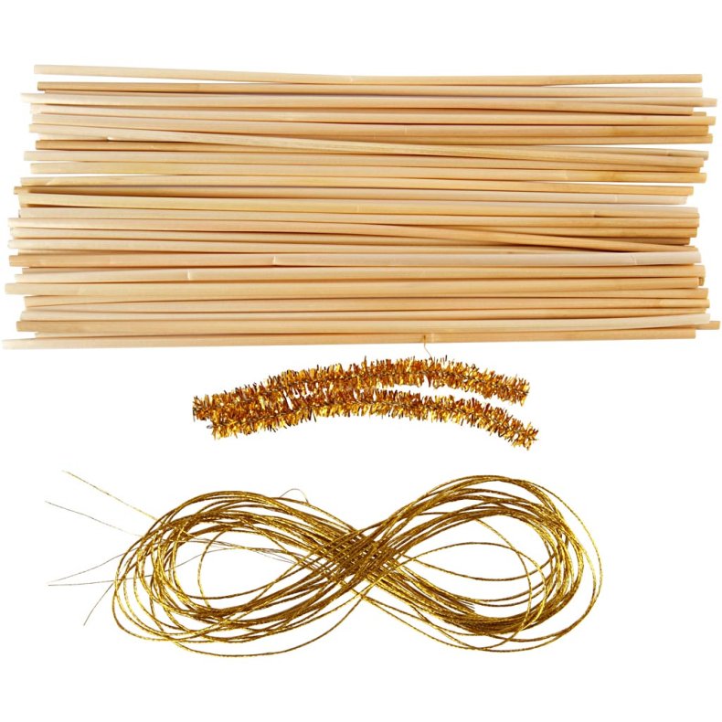 Mini DIY Kit, engel i halm, H: 8 cm, 1 pk.