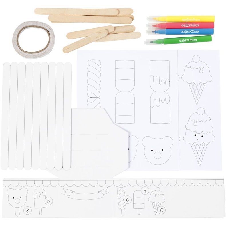Mini DIY Kit, M&aelig;lkekarton ishus, 1 pk.