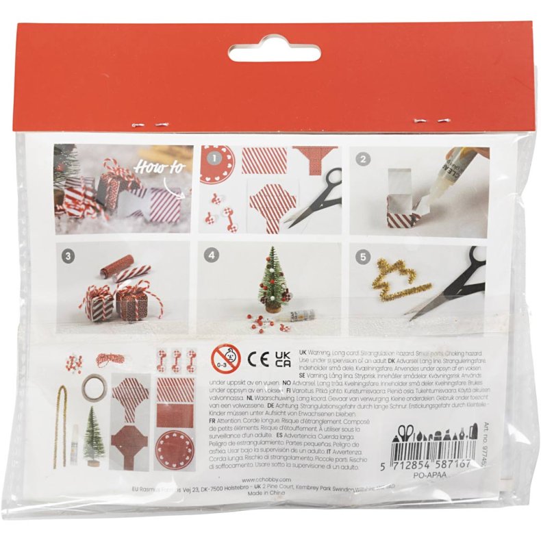 Mini DIY Kit Nissens D&oslash;r, Juletr&aelig;, 1 pk.