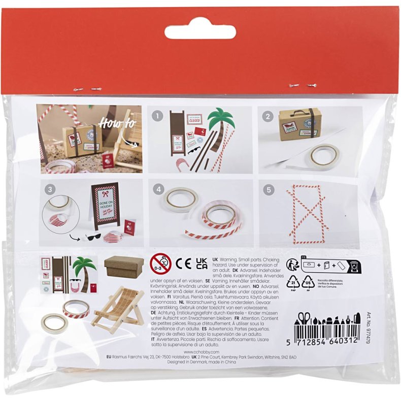 Mini DIY Kit Nissed&oslash;r, P&aring; ferie, 1 pk.
