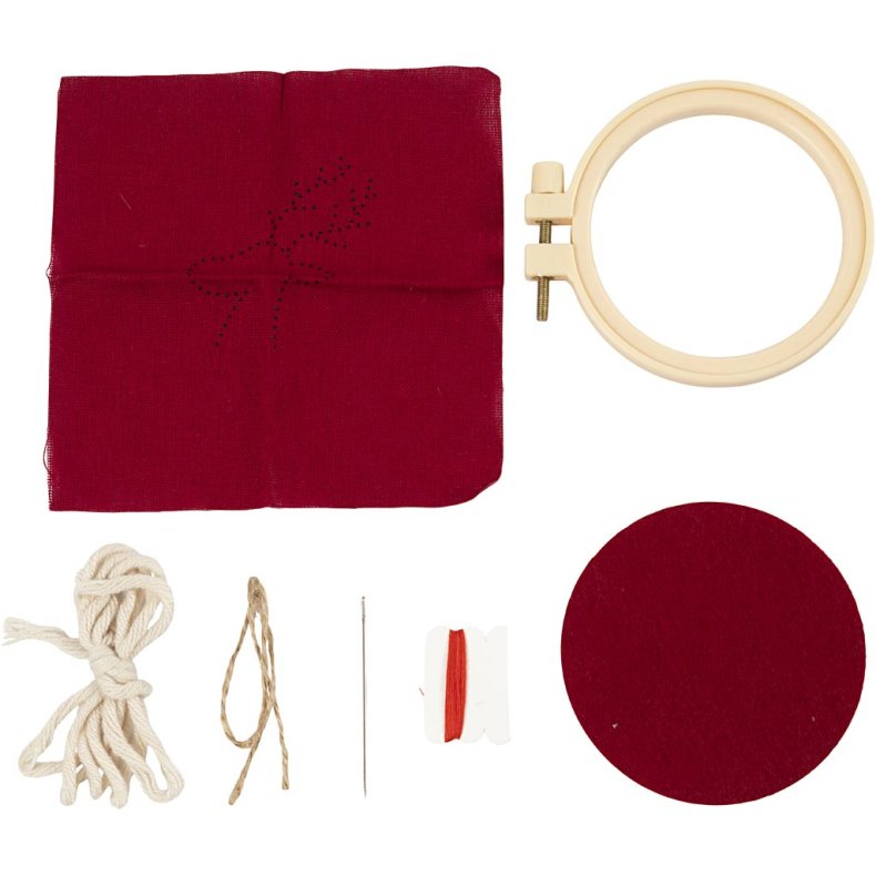 Mini DIY Kit Broderi, Rensdyr, 1 pk.