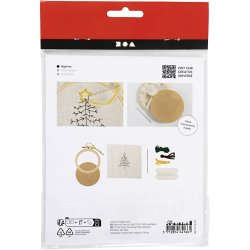 Mini DIY Kit Broderi, Juletr&aelig;, 1 pk.