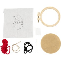 Mini DIY Kit Broderi, Julemand, 1 pk.