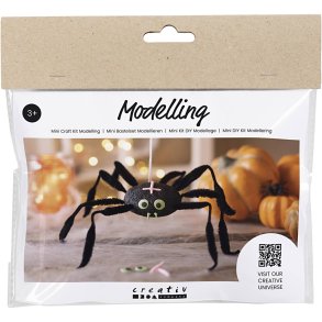 Mini DIY Kit Modellering, Edderkop, 1 pk.