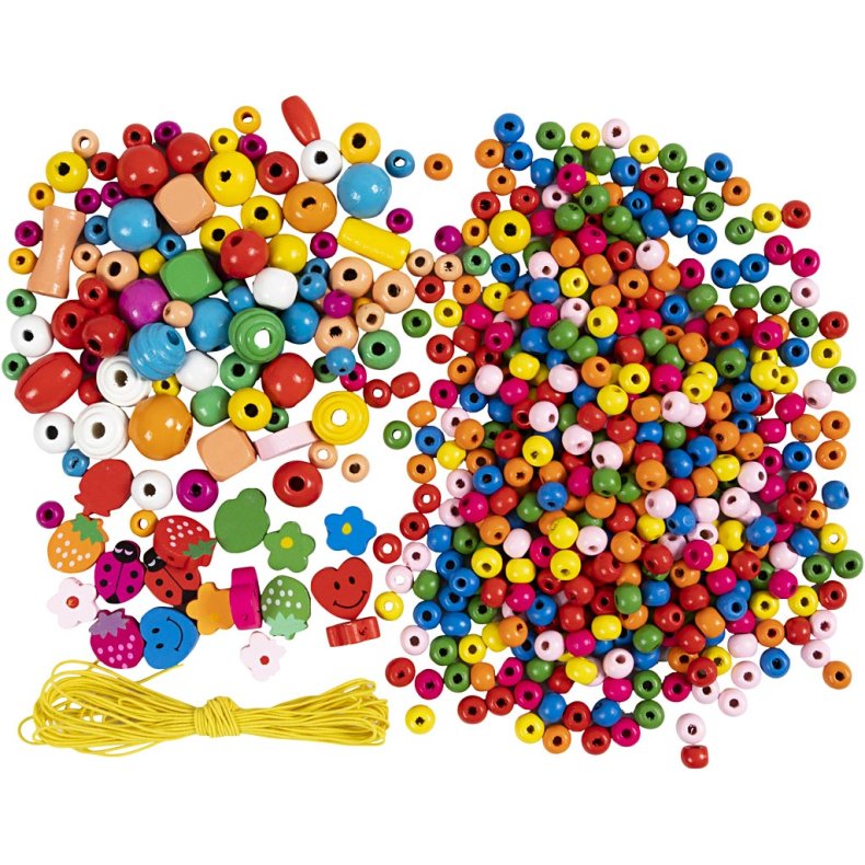 Mini DIY Mix Smykker, ca. 564 stk., glade farver, 1 pk.
