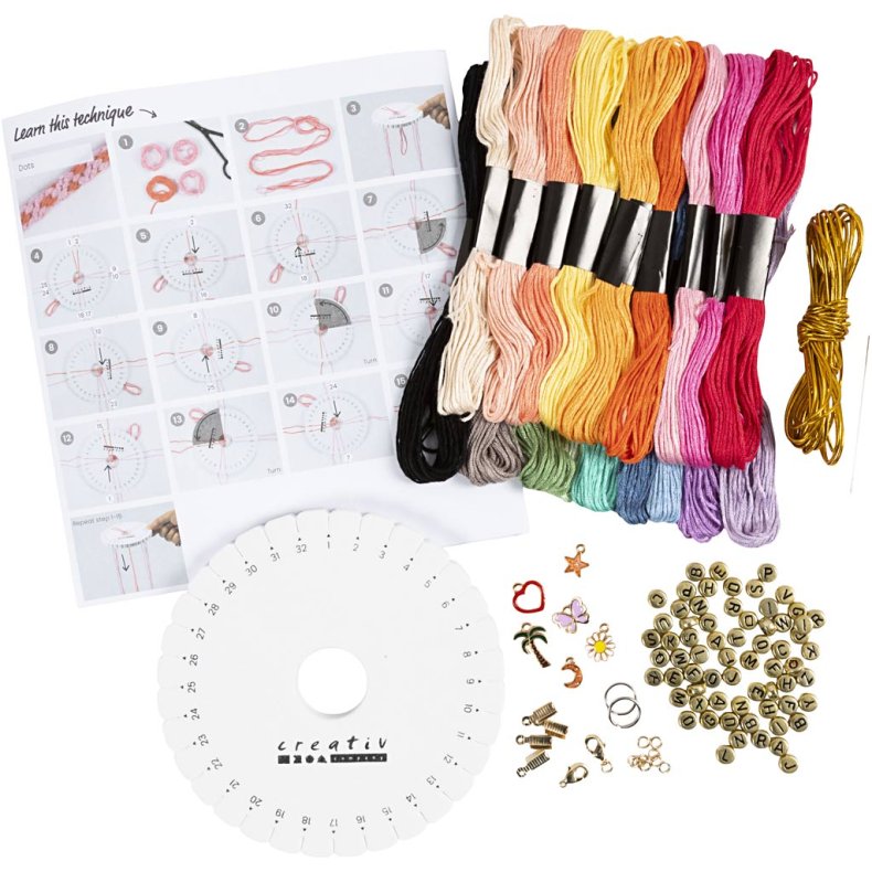 Start DIY Kit Kumihimo, Venskabsarmb&aring;nd, 1 pk.