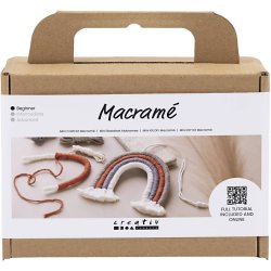 Mini DIY Kit Macram&eacute;, Regnbue, 1 pk.