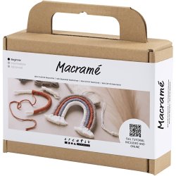 Mini DIY Kit Macram&eacute;, Regnbue, 1 pk.