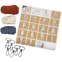 Mini DIY Kit Macram&eacute;, N&oslash;glering, 1 pk.