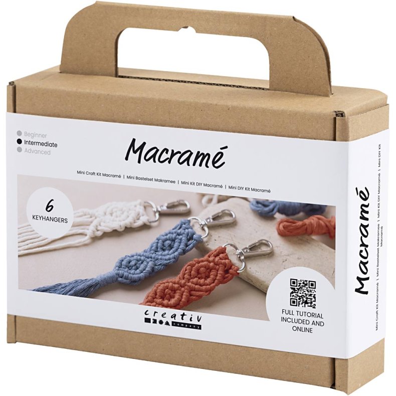Mini DIY Kit Macram&eacute;, N&oslash;glering, 1 pk.
