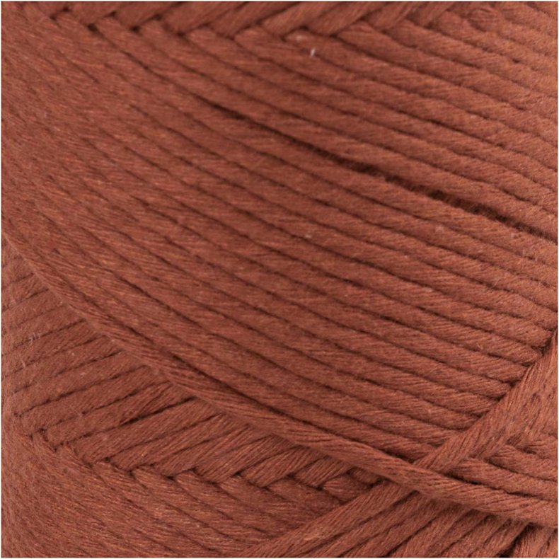 Macram&eacute; Snor, L: 198 M, diam. 2 mm, br&aelig;ndt orange, 330 g/ 1 rl.