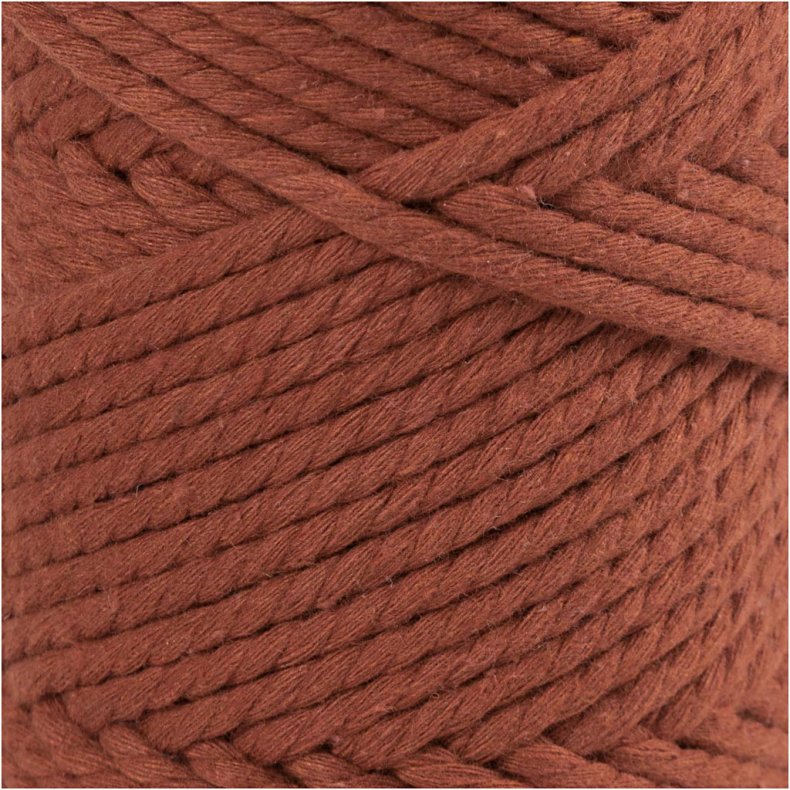 Macram&eacute; reb, L: 55 M, diam. 4 mm, br&aelig;ndt orange, 330 g/ 1 rl.