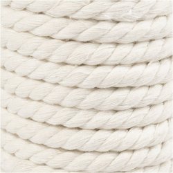 Macram&eacute; reb, L: 12 M, diam. 8,5 mm, r&aring;hvid, 300 g/ 1 rl.