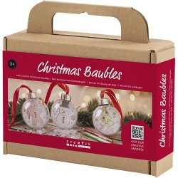 Mini DIY Kit Julekugler, Tegninger, 1 pk.