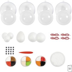 DIY Kit Julekugler, Modellering, 1 pk.