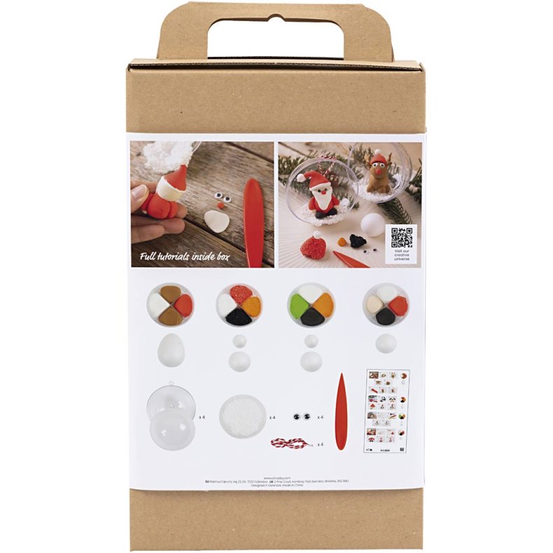 DIY Kit Julekugler, Modellering, 1 pk.