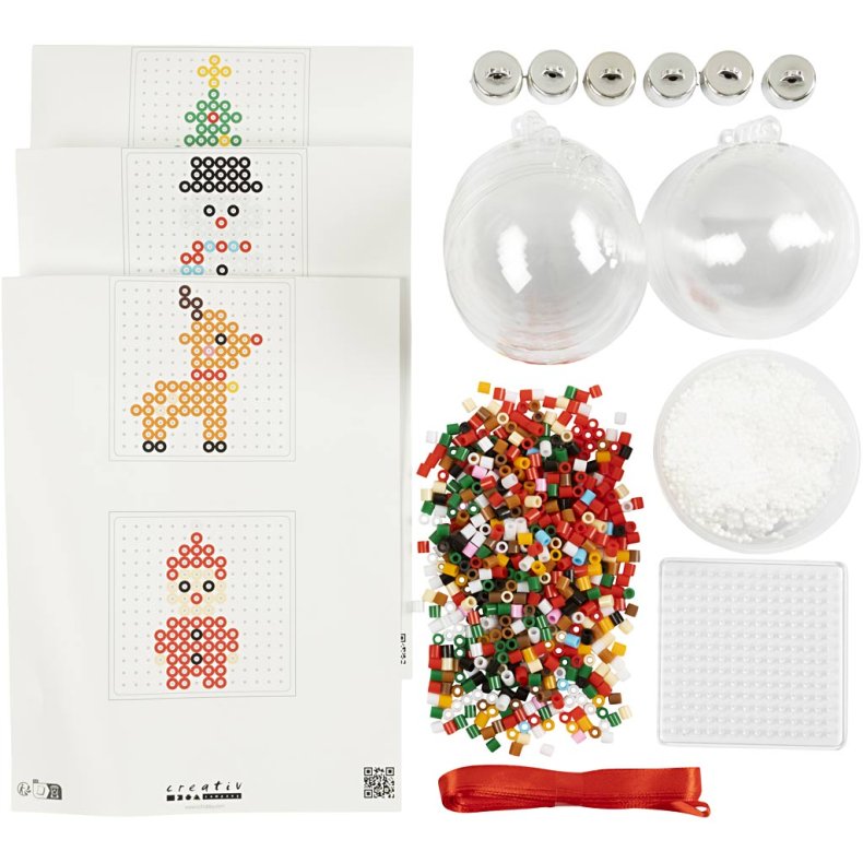 DIY Kit Julekugler, R&oslash;rperler, 1 pk.