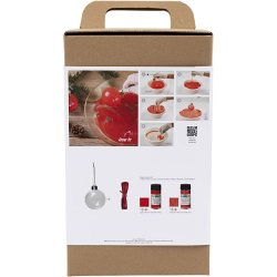 DIY Kit Julekugler, Marmorering, 1 pk.