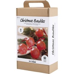 DIY Kit Julekugler, Marmorering, 1 pk.