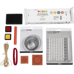 DIY Kit Julepynt, Selvh&aelig;rdende ler, 1 pk.