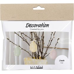 Mini DIY Kit Dekoration, &AElig;g, pastelfarver, 1 pk.