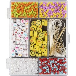 DIY Mix Smykker, Regnbuemix, ca. 1800+ stk., regnbuefarver, 1 pk.