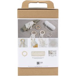 DIY Kit Macram&eacute;, Borddekoration, off white, 1 pk.
