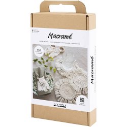 DIY Kit Macram&eacute;, Borddekoration, off white, 1 pk.