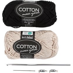 Mini DIY Kit H&aelig;kle, Taske med rose, 1 pk.