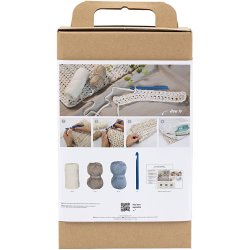 DIY Kit H&aelig;kle, D&aelig;kkeserviet, 1 pk.