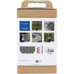 DIY Kit H&aelig;kle, Chunky taske, olivengr&oslash;n, 1 pk.
