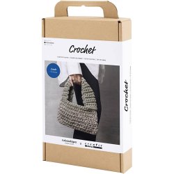 DIY Kit H&aelig;kle, Chunky taske, olivengr&oslash;n, 1 pk.