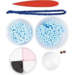 Mini DIY Kit Modellering, Monster Bobby, lys bl&aring;, 1 pk.