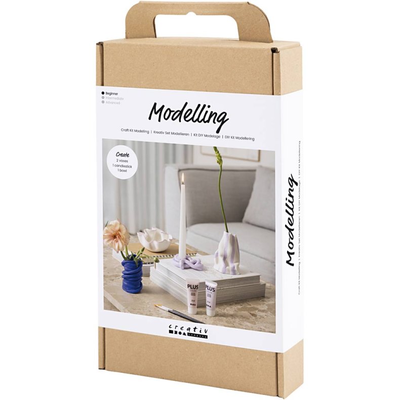 DIY Kit Modellering, Krukker og vaser, 1 pk.