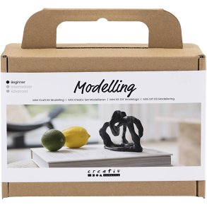 Mini DIY Kit Modellering, Skulptur, sort, 1 pk.