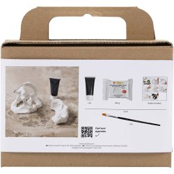 Mini DIY Kit Modellering, Skulptur, sort, 1 pk.
