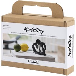 Mini DIY Kit Modellering, Skulptur, sort, 1 pk.