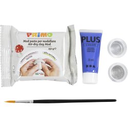 Mini DIY Kit Modellering, Lysestage, ultra marine bl&aring;, 1 pk.