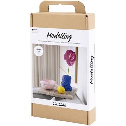 DIY Kit Modellering, Vase og sk&aring;l, 1 pk.