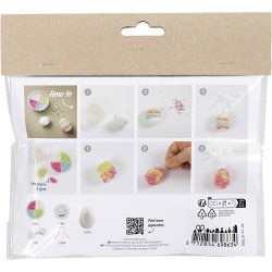 Mini DIY Kit Modellering, Perle&aelig;g, pastelfarver, 1 pk.