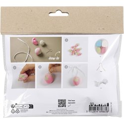Mini DIY Kit Modellering, Marmorerede &aelig;g, 1 pk.