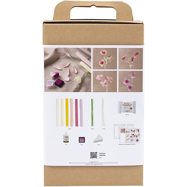 DIY Kit Crepepapir, Blomst, pastelfarver, 1 pk.