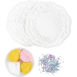 Mini DIY Kit Modellering, Donuts, pink, turkis, hvid, gul, 1 pk.