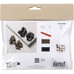 Mini DIY Kit Smykker, Foldede &oslash;reringe, 1 pk.