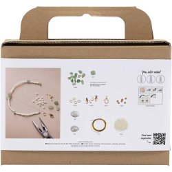 Mini DIY Kit Smykker, Aventurin, halsk&aelig;de og -armb&aring;nd, 1 pk.
