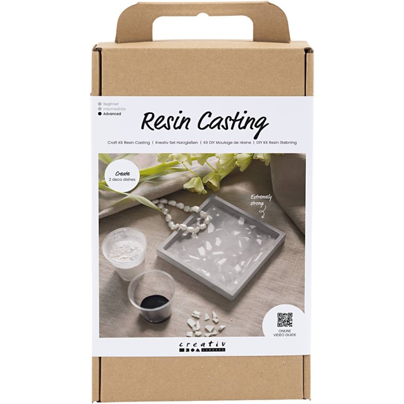 Firkantet bakke med terrazzo, sort, hvid, 1 pk.