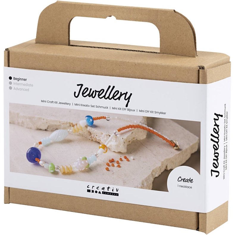 Mini DIY Kit Smykker, Chunky halsk&aelig;de, colorful, 1 pk.