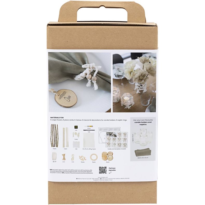 DIY Kit Bordpynt, natur, 1 pk.