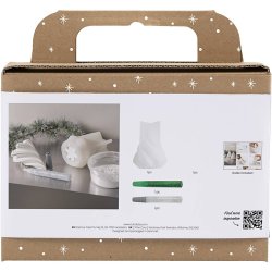 Mini DIY Kit Resin St&oslash;bning, Juletr&aelig;er, hvid, 1 pk.